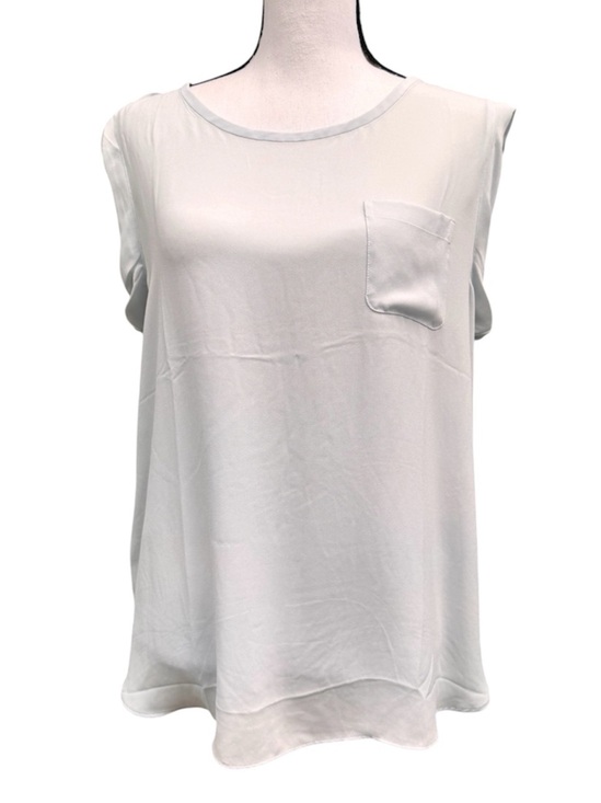 Tops - LOFT Sheer Light Blue Sleeveless Blouse Size Large